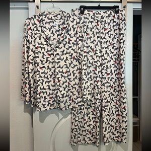 Echo plush pink striped and polka dot Zebra Print Sleepwear Set. So cute!